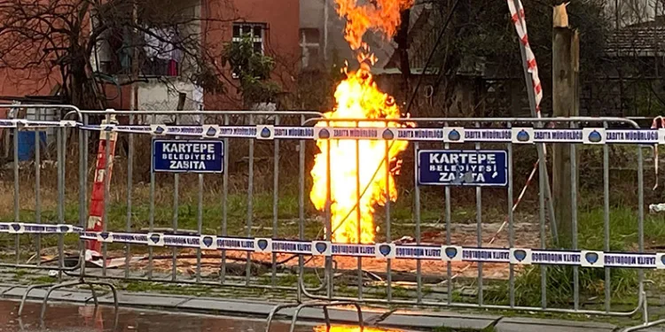 Kocaeli’deki metan gazı 3 gündür yanıyor