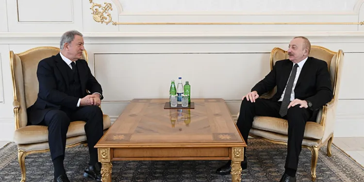 Aliyev, Hulusi Akar’ı kabul etti