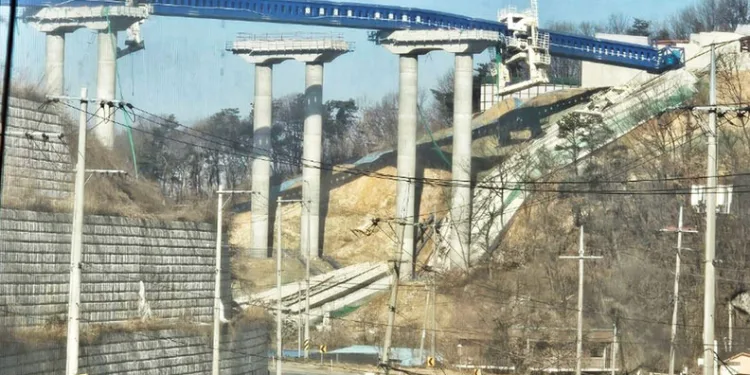 Otoyol inşaatında facia gibi kaza
