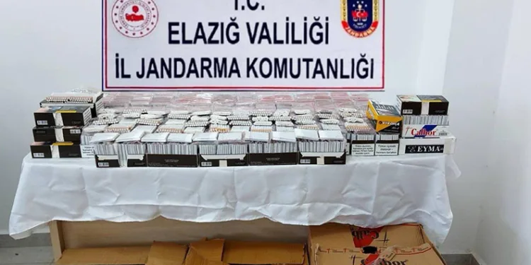Elazığ’da 16 bin bandrolsüz sigara ele geçirildi