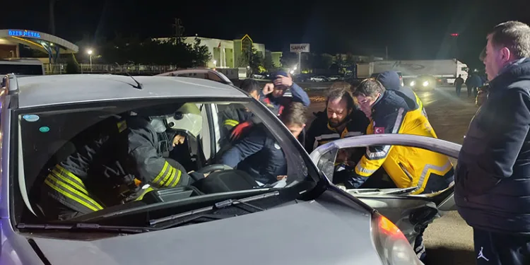 Çerkezköy’de feci kaza kamerada: 6 yaralı