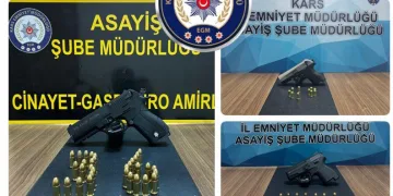 Kars’ta silah ve mühimmat ele geçirildi