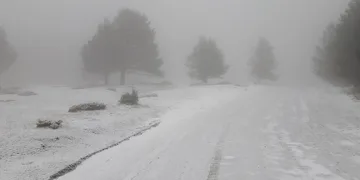 Bolu’nun yükseklerinde kar kalınlığı 5 santimetreye ulaştı