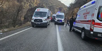 Tunceli’de feci kaza: Otomobil kayaya çarptı 1, ölü 5 yaralı
