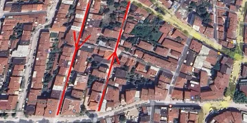 2 sokakta tek yön uygulaması başladı
