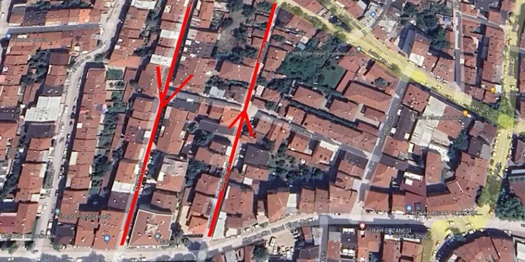 2 sokakta tek yön uygulaması başladı
