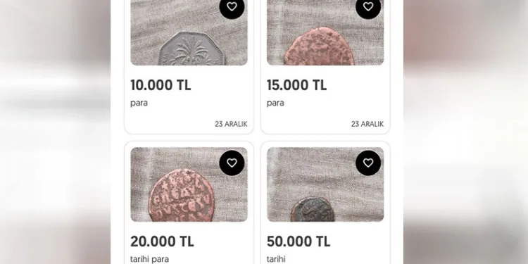 Bursa’da tarihi sikkeleri internet üzerinden satışa çıkardılar
