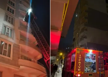 10 katlı binada yangın: 20 kişi dumandan etkilendi