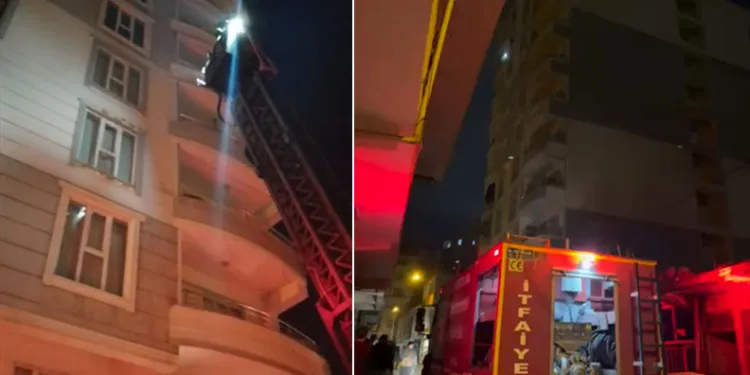 10 katlı binada yangın: 20 kişi dumandan etkilendi