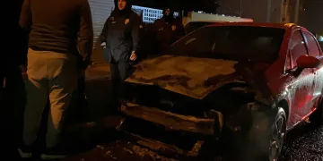 Çorlu’da seyir halindeki otomobil alev aldı