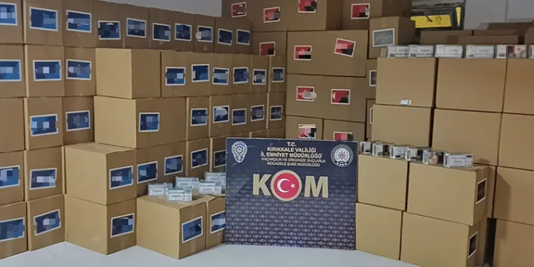Kırıkkale’de 2 milyon 140 bin makaron ele geçirildi: 2 gözaltı