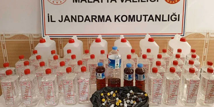Malatya’da sahte alkol operasyonu
