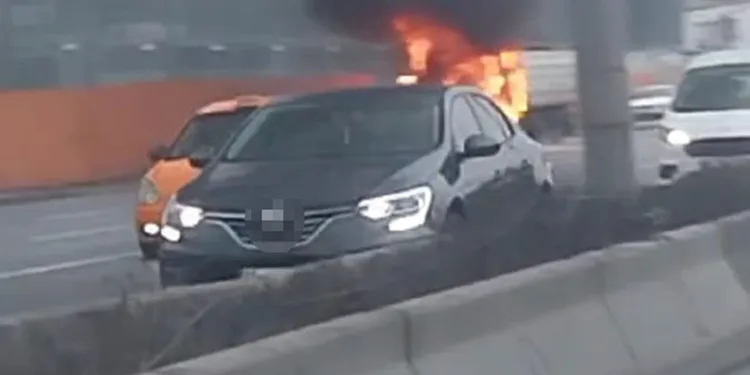 Ankara’da kamyon yangını