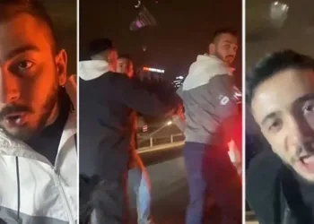 Aracın aynasını kırdılar, kapıları tekmelediler