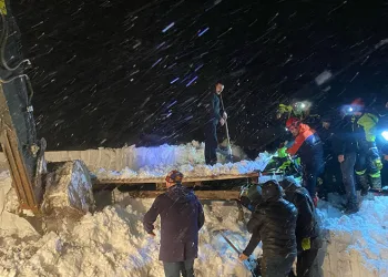 Artvin’de karın etkisiyle ahır çöktü