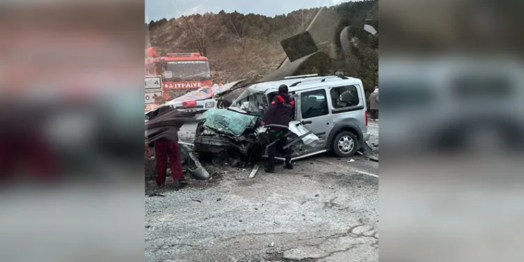 Şarampole uçan otomobil sürücüsü yaralandı