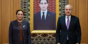 TBMM Başkanı Kurtulmuş, Türkmenistan Meclis Başkanı Gulmanova ile görüştü
