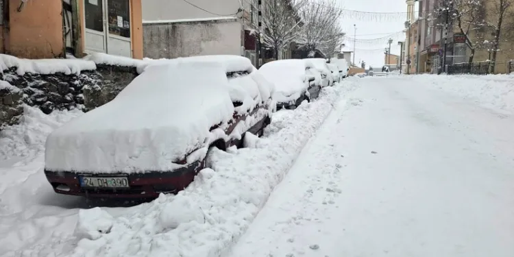Büyükçekmece’de kartpostallık kar manzarası