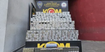 Adana’da 9 bin paket kaçak sigara ele geçirildi