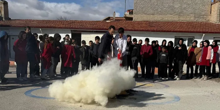 İtfaiyeden yangın tatbikat