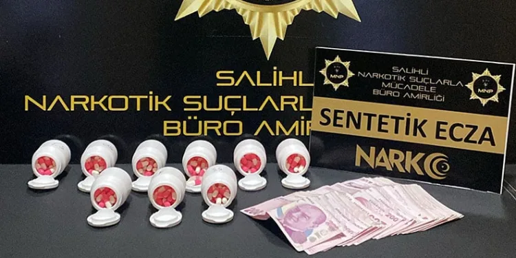 Manisa’da 500 sentetik ecza ele geçirildi