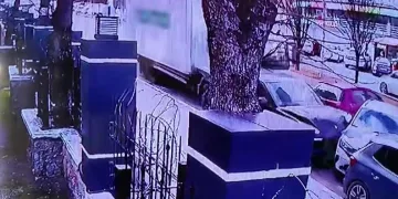 Kamyon park halindeki araçları biçti