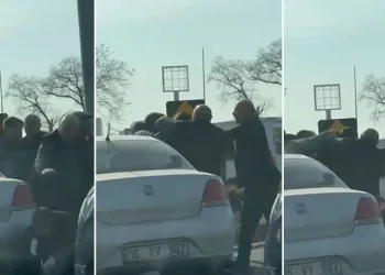 Bursa’da yol verme kavgasında yumruklar havada uçuştu