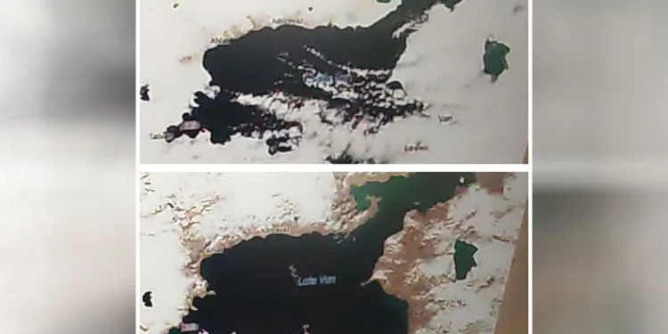 Havalar soğudu Van Gölü nefes aldı