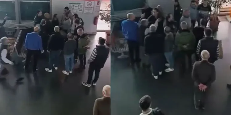 Güvenlik görevlileri ile vatandaşlar arasındaki gerginlik