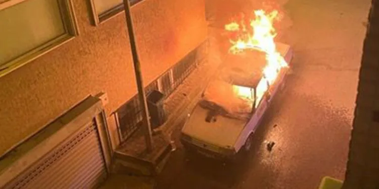 Bursa’da otomobil alev alev yandı