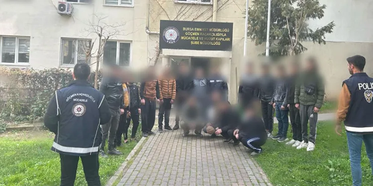 Bursa’da kaçak göçmen operasyonu: 18 göçmen yakalandı
