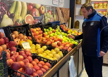 Zabıtadan manavlara denetim