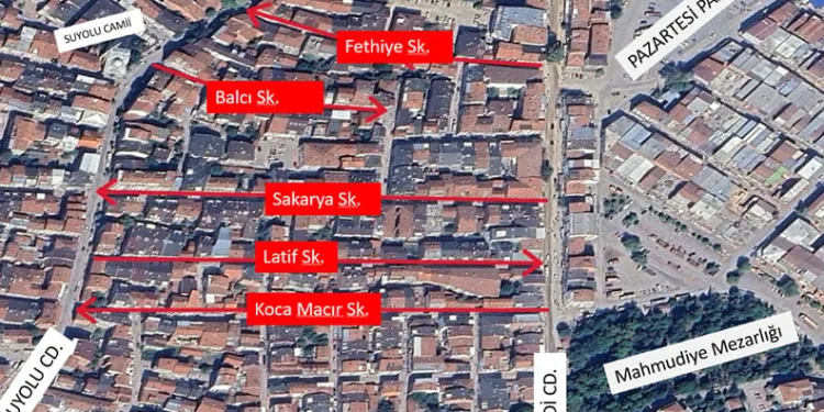 İnegöl’de 2 mahallede tek yön uygulaması başladı