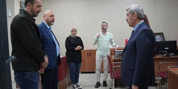 Bekir Aydın belediye personeli ile bayramlaştı