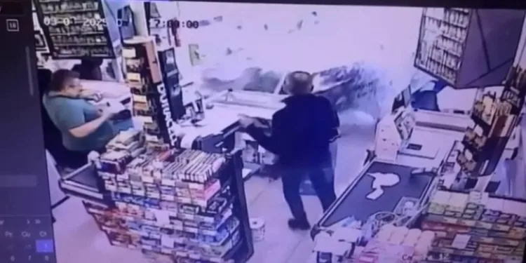 Refüje çıkan kamyonet ağaçları devirip, direğe çarparak durabildi