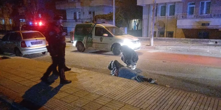 Refüje çıkan kamyonet ağaçları devirip, direğe çarparak durabildi