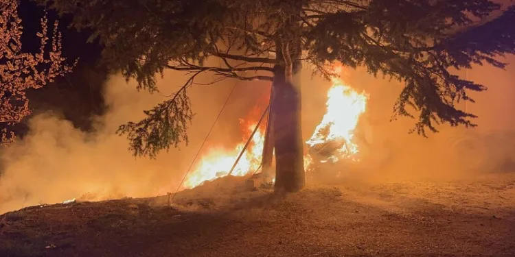 Dinlenme tesisinde korkutan yangın
