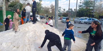 Adana’da çocukların kar sevinci