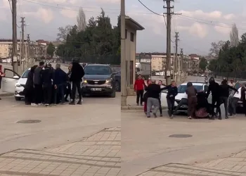 Bursa’da yangın bölgesinde güvenlik önlemi alan polise saldırı