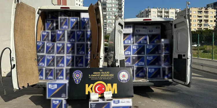Adana’da 3 milyon TL’lik makaron operasyonu