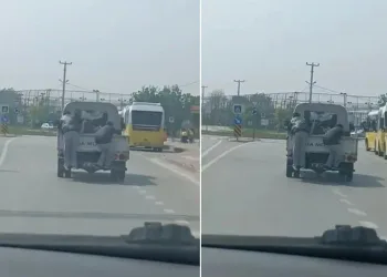 Bursa’da tehlikeli yolculuk kamerada