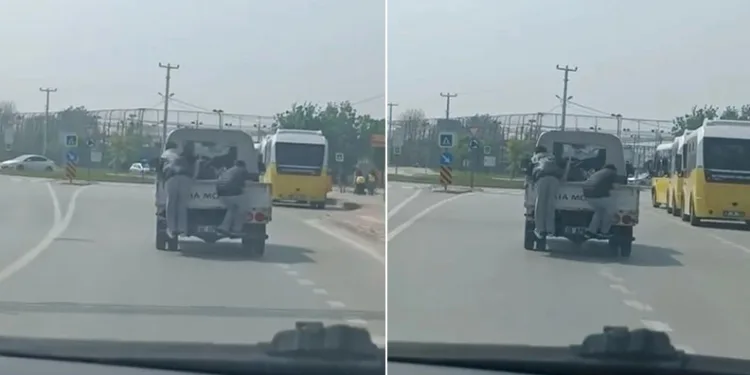 Bursa’da tehlikeli yolculuk kamerada