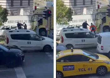 Çekiçli saldırgan trafikte dehşet saçtı