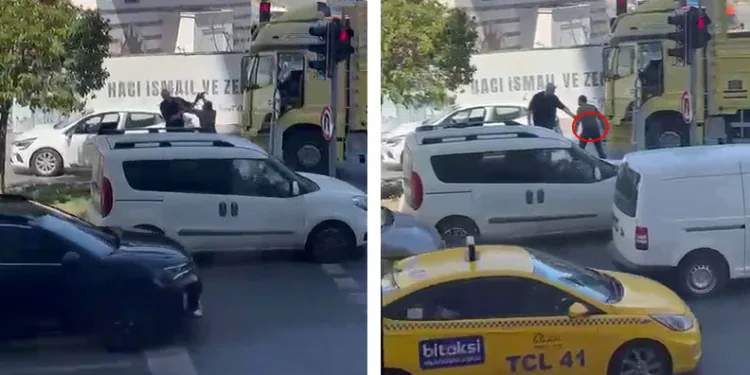 Çekiçli saldırgan trafikte dehşet saçtı