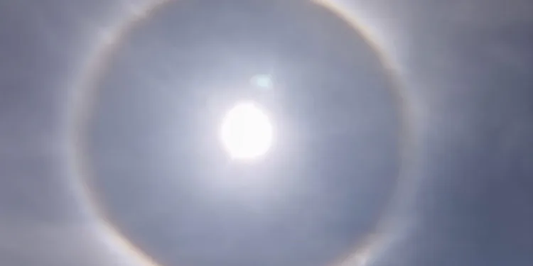Işık halkası ‘Halo’ Develi’de görüldü