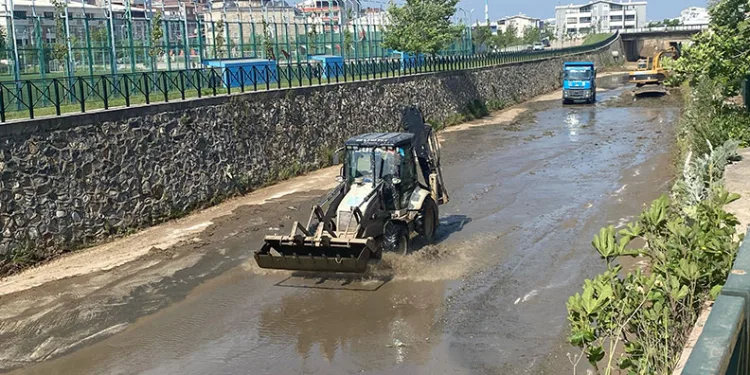 Büyükşehir’den Mandıras Deresi’nde yaz temizliği