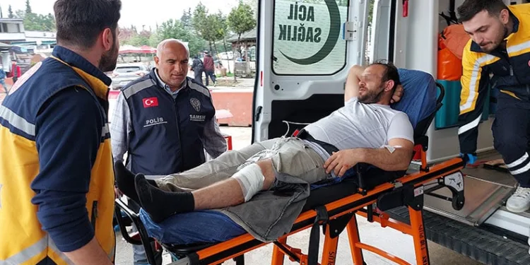 Kavgada silahlı saldırıya uğrayarak hastanelik oldu