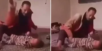 Çocuğuna şiddet uygulayan cani baba tutuklandı