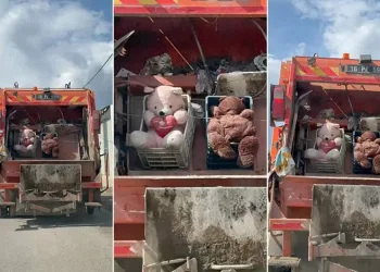 Çöp kamyonuna bakan hayrete düştü