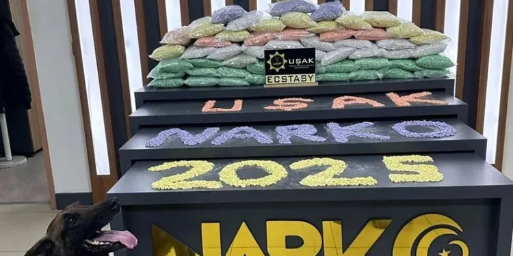 Uşak’ta çok sayıda uyuşturucu hap ele geçirildi